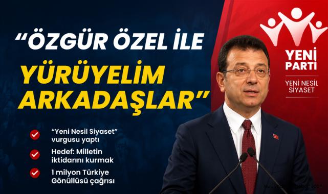 İmamoğlu'ndan Yeni Parti açıklaması:
