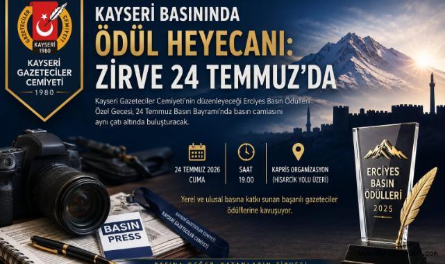 Kayseri Basını Ödül Gecesinde Buluşmaya Hazırlanıyor