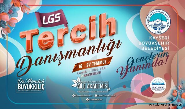 Kayseri Büyükşehir Belediyesi'nden LGS'ye Giren Öğrencilere Ücretsiz Tercih Desteği