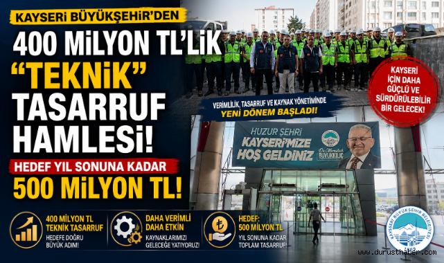 Kayseri Büyükşehir'den 400 Milyon TL'lik