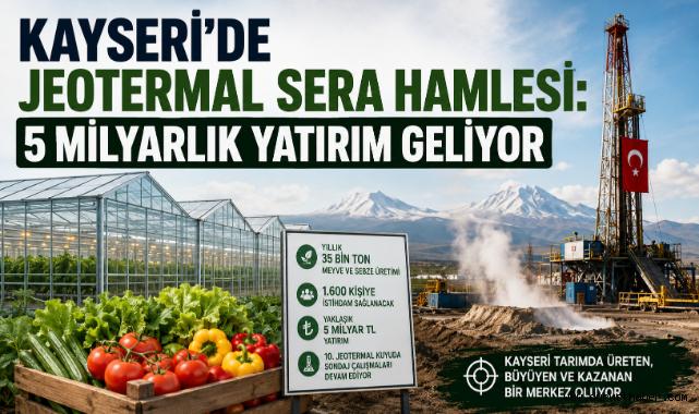 Kayseri’de Jeotermal Sera Hamlesi: 5 Milyarlık Yatırım Geliyor