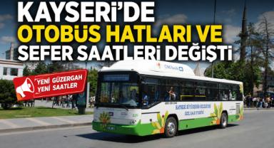 Kayseri'de Otobüs Hatları ve Sefer Saatleri Değişti