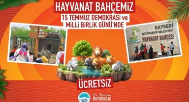 Kayseri Hayvanat Bahçesi 15 Temmuz’da Ücretsiz Olacak