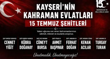 Kayseri'nin Kahraman Evlatları Unutulmuyor