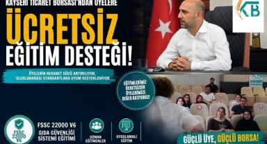 Kayseri Ticaret Borsası’ndan Üyelere Ücretsiz Eğitim Desteği