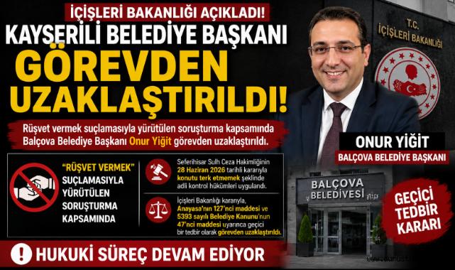 Kayserili Belediye Başkanı Görevden Uzaklaştırıldı