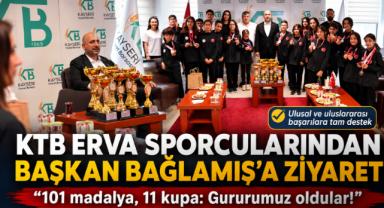 KTB ERVA Sporcularından Başkan Bağlamış'a Ziyaret