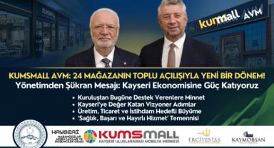 Kumsmall AVM'den Destek Verenlere Teşekkür Mesajı