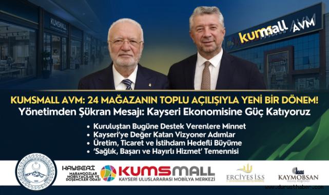 Kumsmall AVM'den Destek Verenlere Teşekkür Mesajı