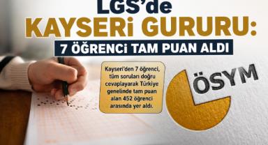 LGS’de Kayseri Gururu: 7 Öğrenci Tam Puan Aldı