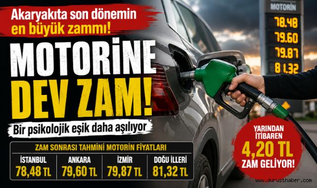 Motorine Dev Zam Geliyor! Litre Fiyatı 80 TL Sınırına Dayandı