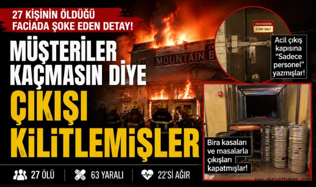 Pub faciasında şok ihmal! Çıkış kapısını kilitlemişler