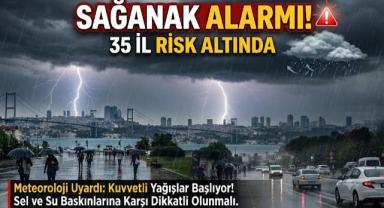 Sağanak Alarmı! 35 İl Risk Altında