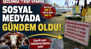 Şezlonga “7 Kişi” Uyarısı Sosyal Medyada Gündem Oldu