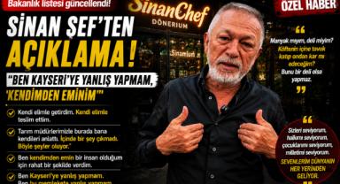 Sinan Chef'ten Taklit ve Tağşiş Listesi Sonrası İlk Açıklama: 