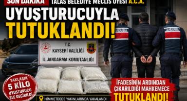Talas Belediye Meclis Üyesi Uyuşturucuyla Tutuklandı