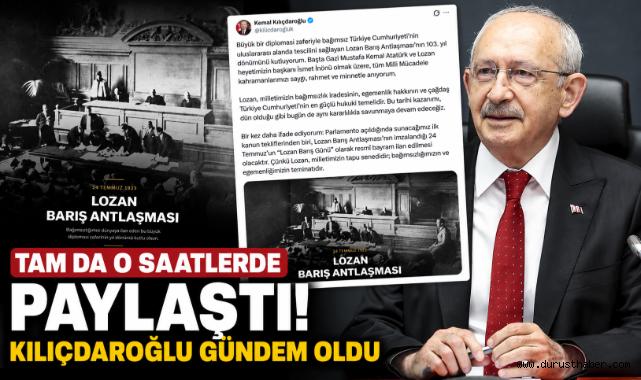 Tam Da O Saatlerde Paylaştı! Kılıçdaroğlu Gündem Oldu