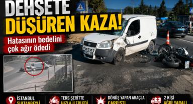 Ters Şeritte Feci Kaza! Hatasının Bedelini Ağır Ödedi