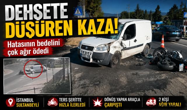 Ters Şeritte Feci Kaza! Hatasının Bedelini Ağır Ödedi