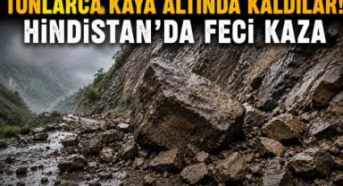 Tonlarca Kaya Altında Kaldılar! Hindistan'da Feci Kaza