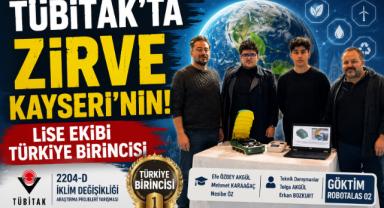 TÜBİTAK'ta Zirve Kayseri'nin! Lise Ekibi Türkiye Birincisi