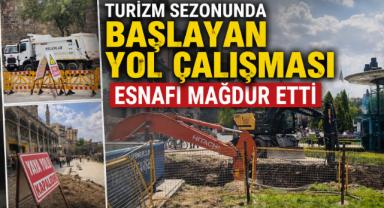 Turizm Sezonunda Başlayan Yol Çalışması Esnafı Mağdur Etti