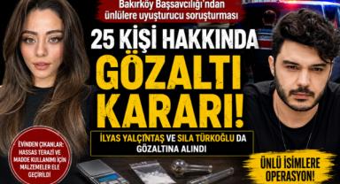 Ünlülere Uyuşturucu Operasyonu: 25 Gözaltı Kararı