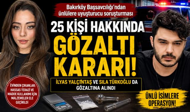 Ünlülere Uyuşturucu Operasyonu: 25 Gözaltı Kararı