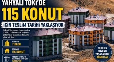 Yahyalı TOKİ'de 115 Konut İçin Teslim Tarihi Yaklaşıyor